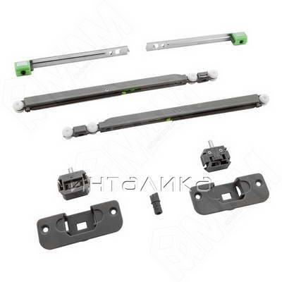 Yutu комплект роликов для одной деревянной двери до 15 кг, два доводчика