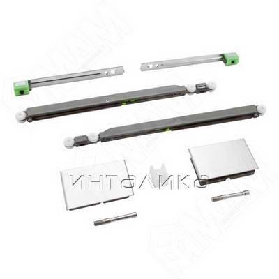 Yutu комплект роликов для одной стеклянной двери до 15 кг, два доводчика