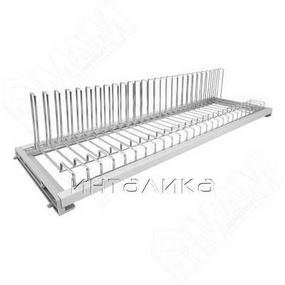 GALAXY Посудосушитель для тарелок с гладкой рамкой и держателем задней стенки, 900 мм, хром