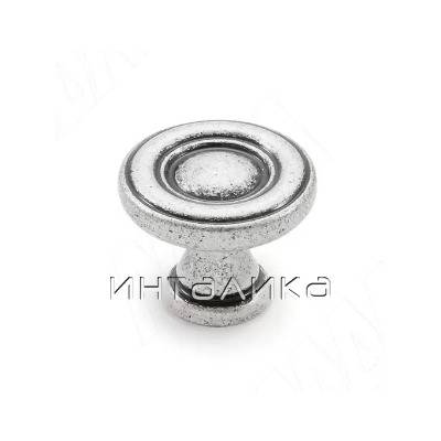 Ручка-кнопка D25мм серебро состаренное (WPO.811.025.00E8)