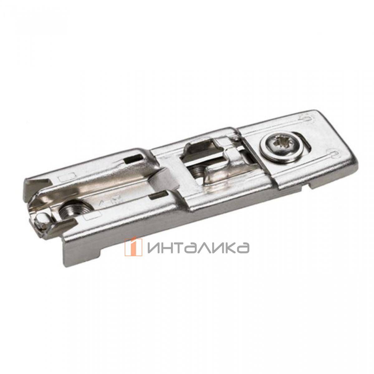 Монтажная планка линейная HETTICH 8099 для Сенсис / Sensys и Интермат / Intermat, LR20, D3, с предустановленными евровинтами, с эксцентриком