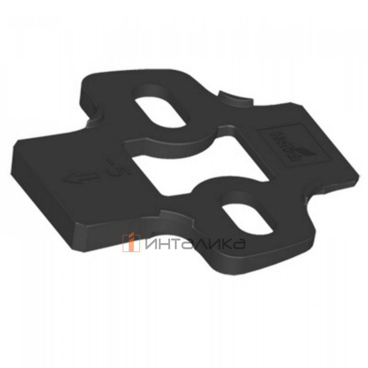 Угловой дистанционный адаптер HETTICH для ответной планки Сенсис / Sensys, угол -5°, антрацит