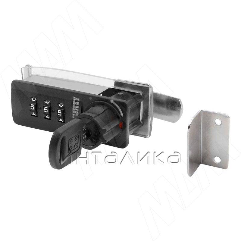 Замок с кодом для 1-ой двери, поворотный, правый, черный (DL-102 R BL)