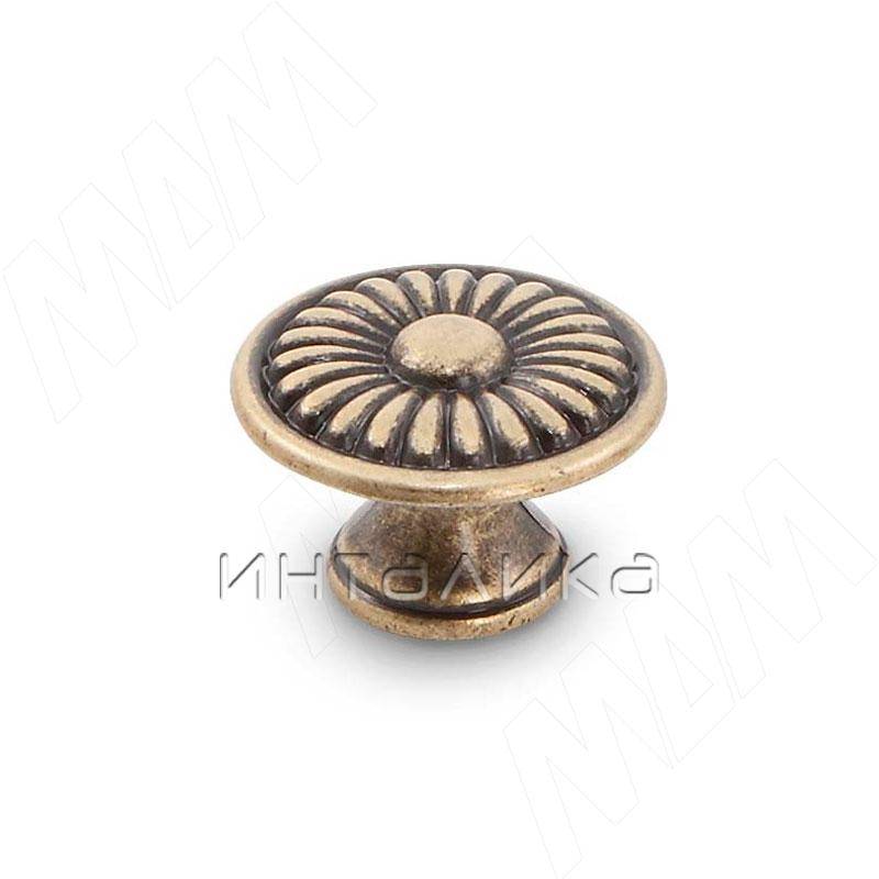 Ручка-кнопка D30мм бронза состаренная (WPO.6022.030.00D1)