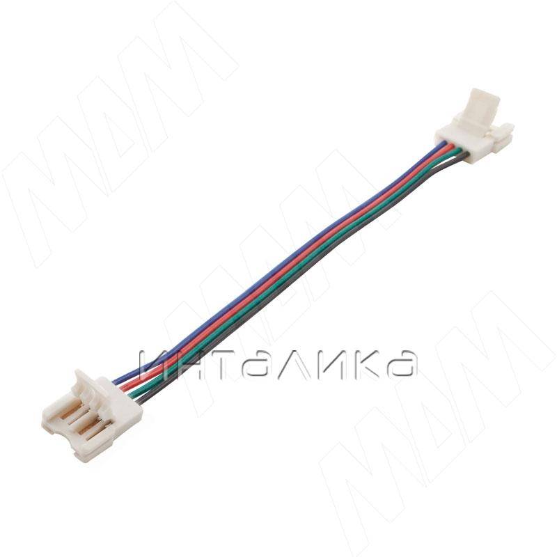 SLIM Коннектор для ленты 10 мм RGB, провод 150 мм, IP20 (LSA-10R4-SL-SS-15-20)