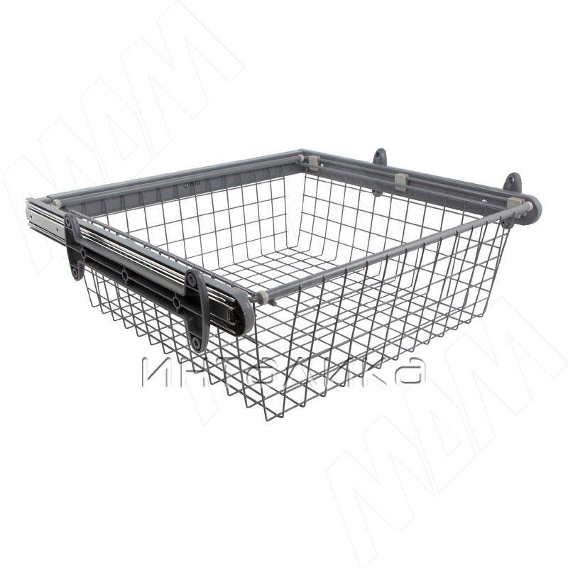 BELLE Корзина для белья, 700 мм, графит, полн. выдв. (BE70BAGR)