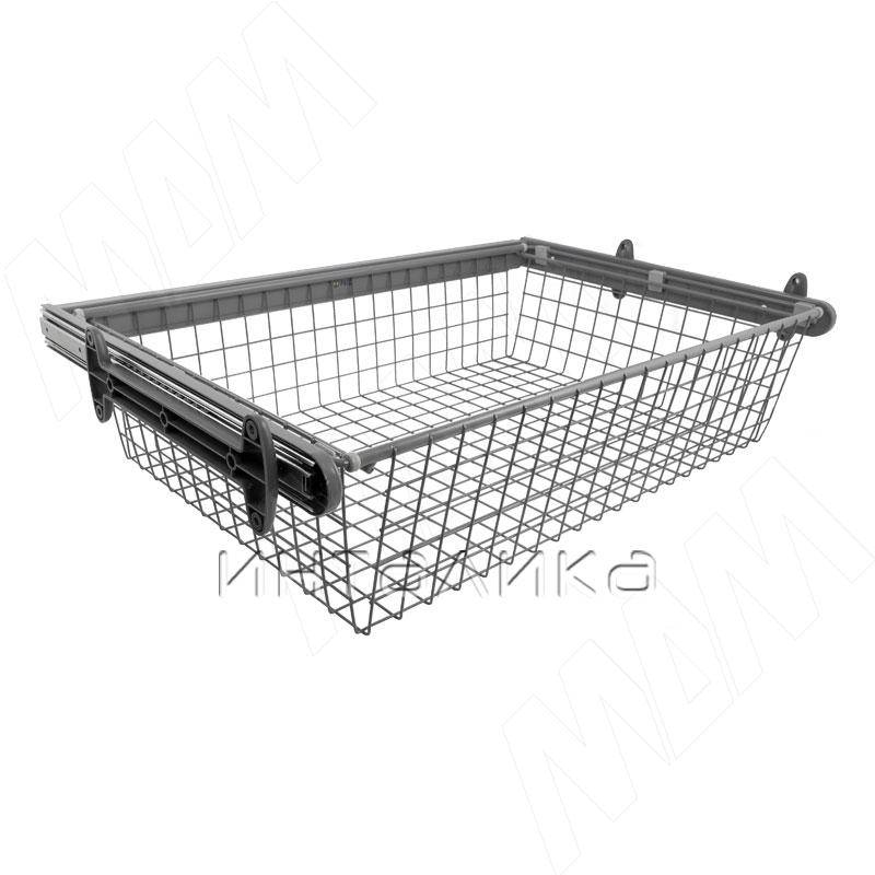 BELLE Корзина для белья, 900 мм, графит, полн. выдв. (BE90BAGR)