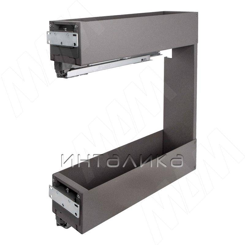 LAMINA Двухуровневая корзина, 150 мм, бок. крепл. лев., направл. Nova Pro (ELQGM152SXLGMSL)