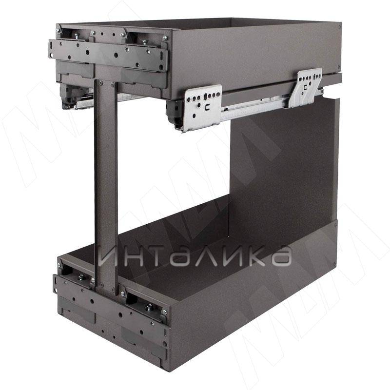 LAMINA Двухуровневая корзина, 300 мм, с боковым нижн. крепл., под направл. Nova Pro (EGTGM30B2LGM)