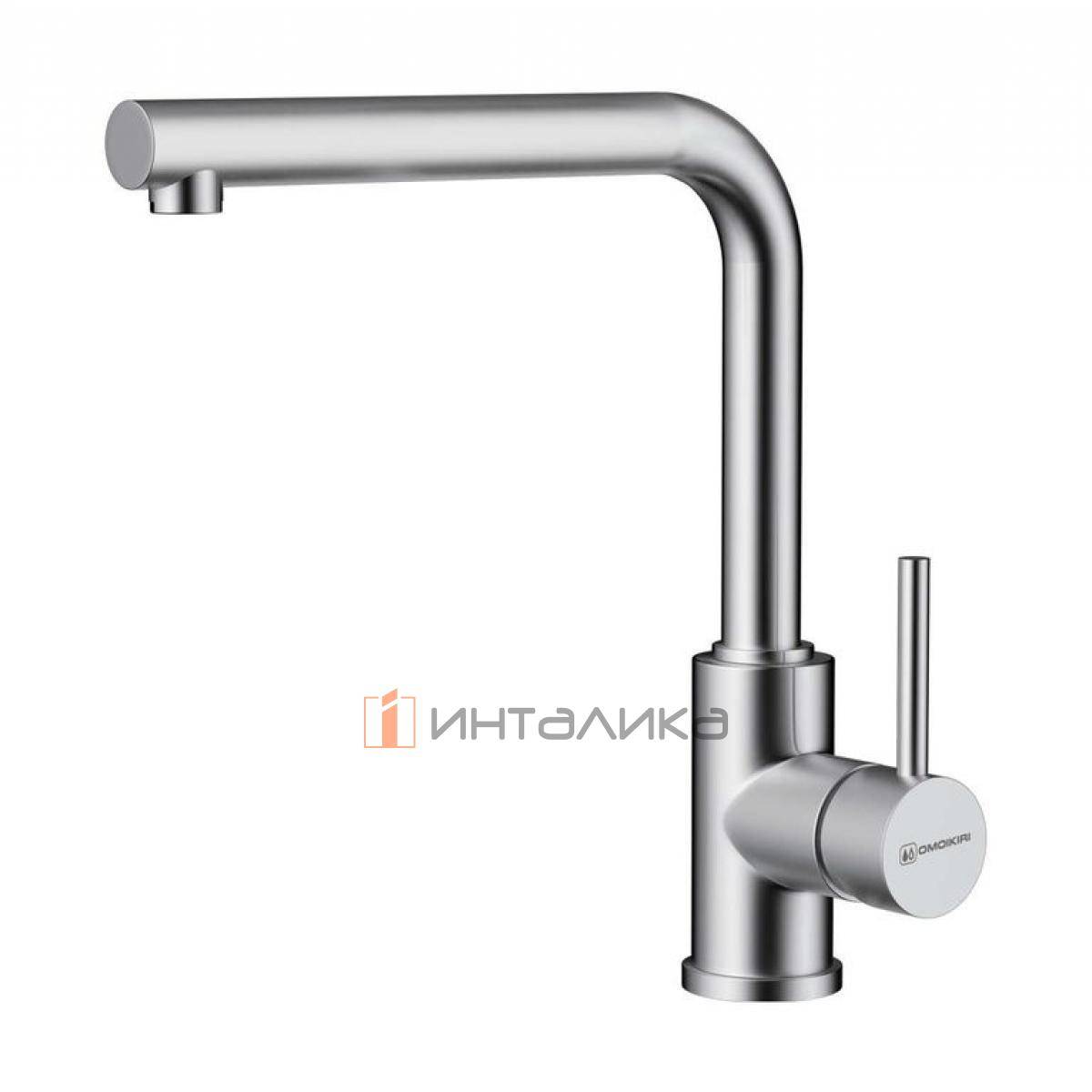 Смеситель Omoikiri NAKAGAWA однорычажный, нержавеющая сталь