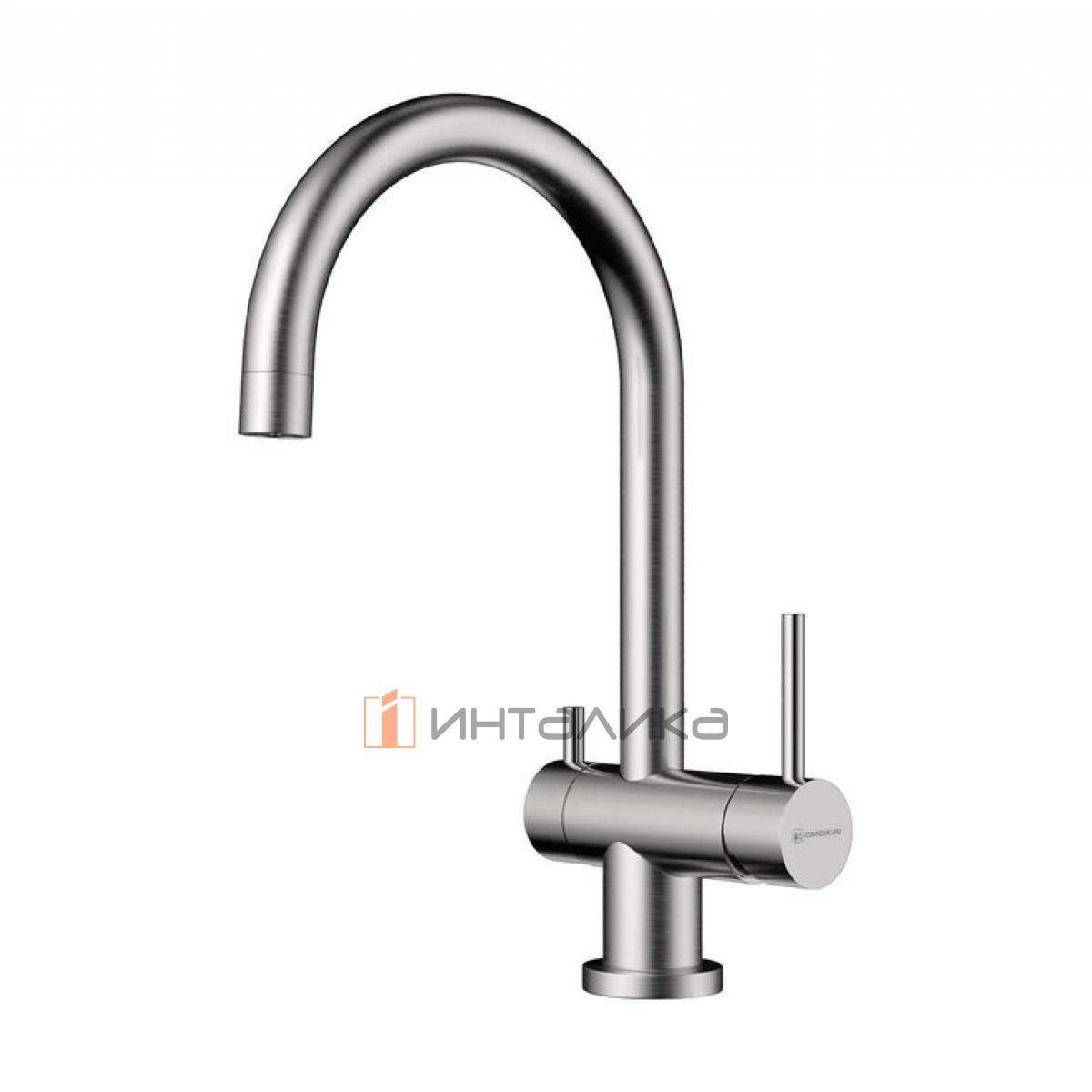 Смеситель Omoikiri YAMADA однорычажный, с выводом для питьевой воды, нержавеющая сталь