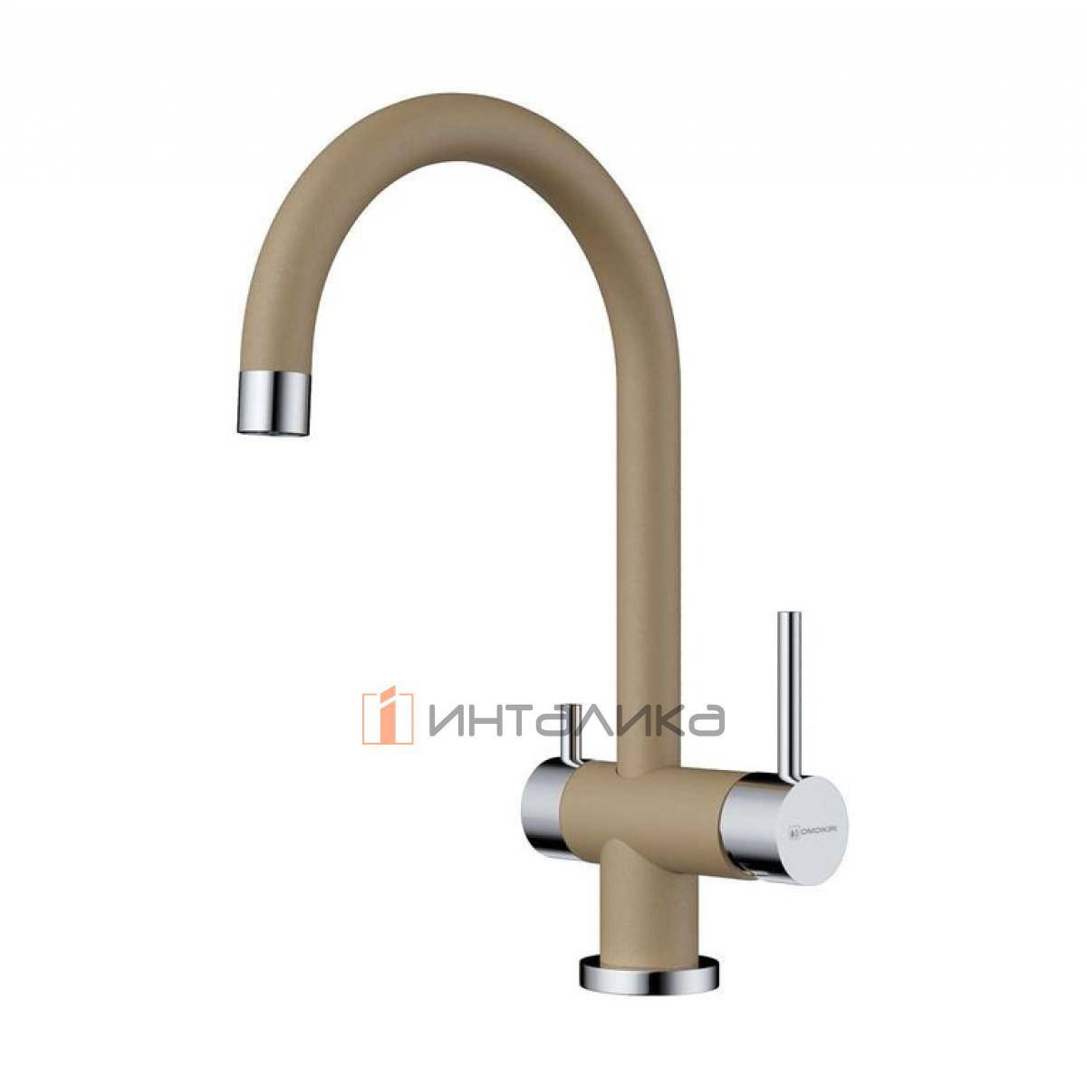 Смеситель Omoikiri YAMADA однорычажный, с выводом для питьевой воды, карамель