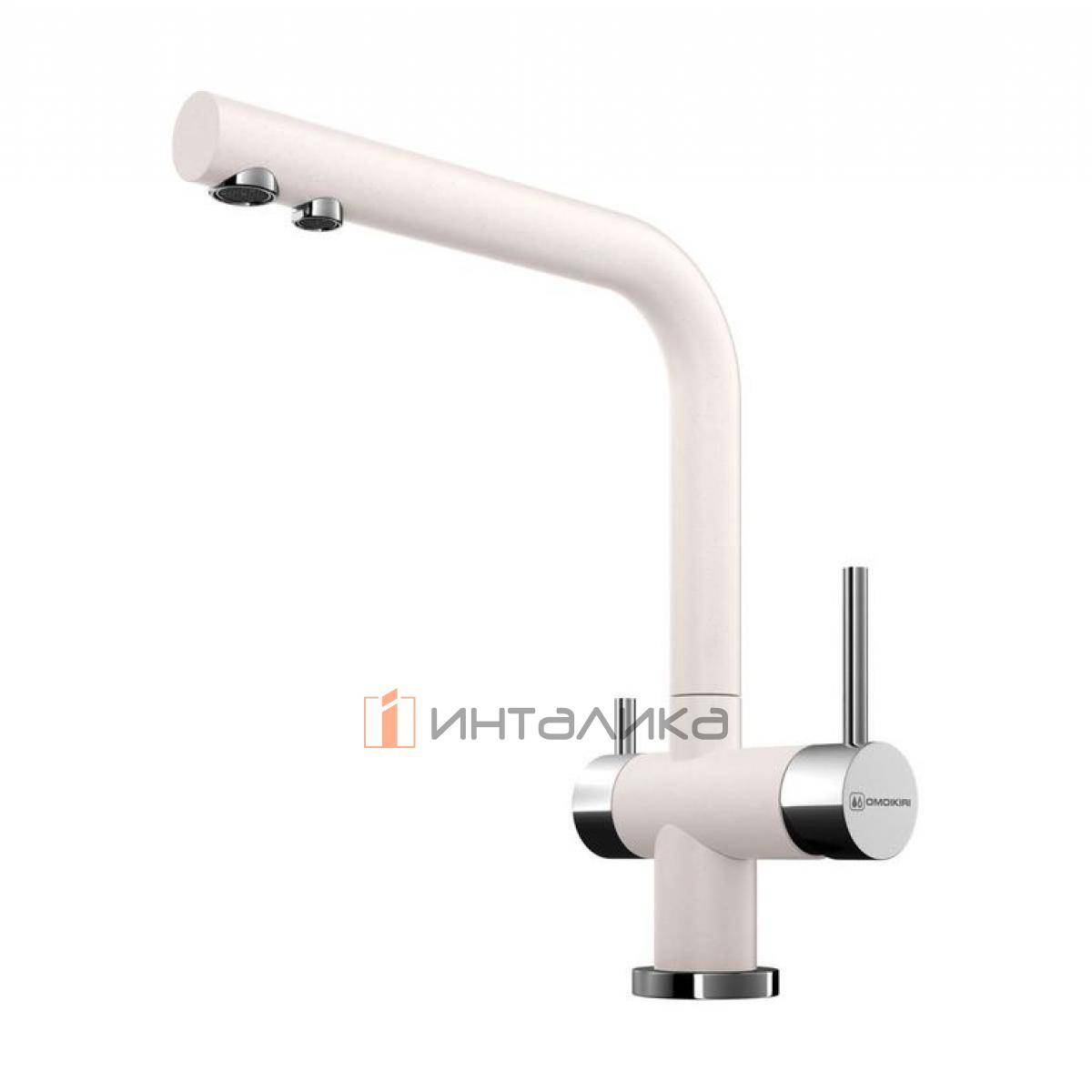 Смеситель Omoikiri NAGANO однорычажный, с выводом питьевой воды, пастила