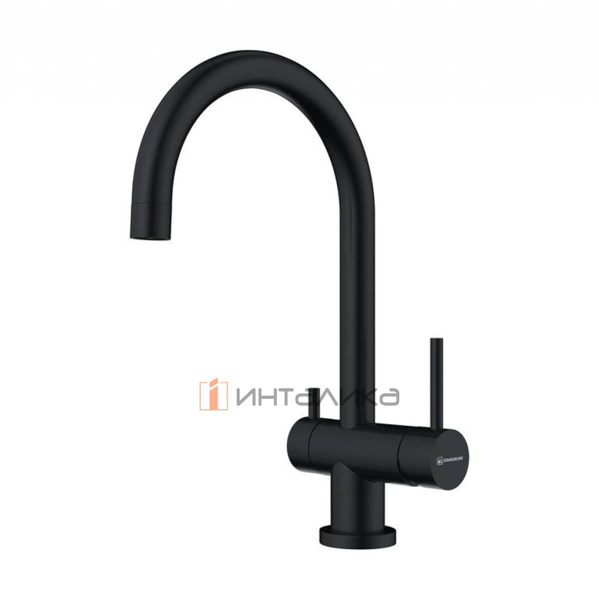 Смеситель Omoikiri YAMADA однорычажный, с выводом для питьевой воды, графит