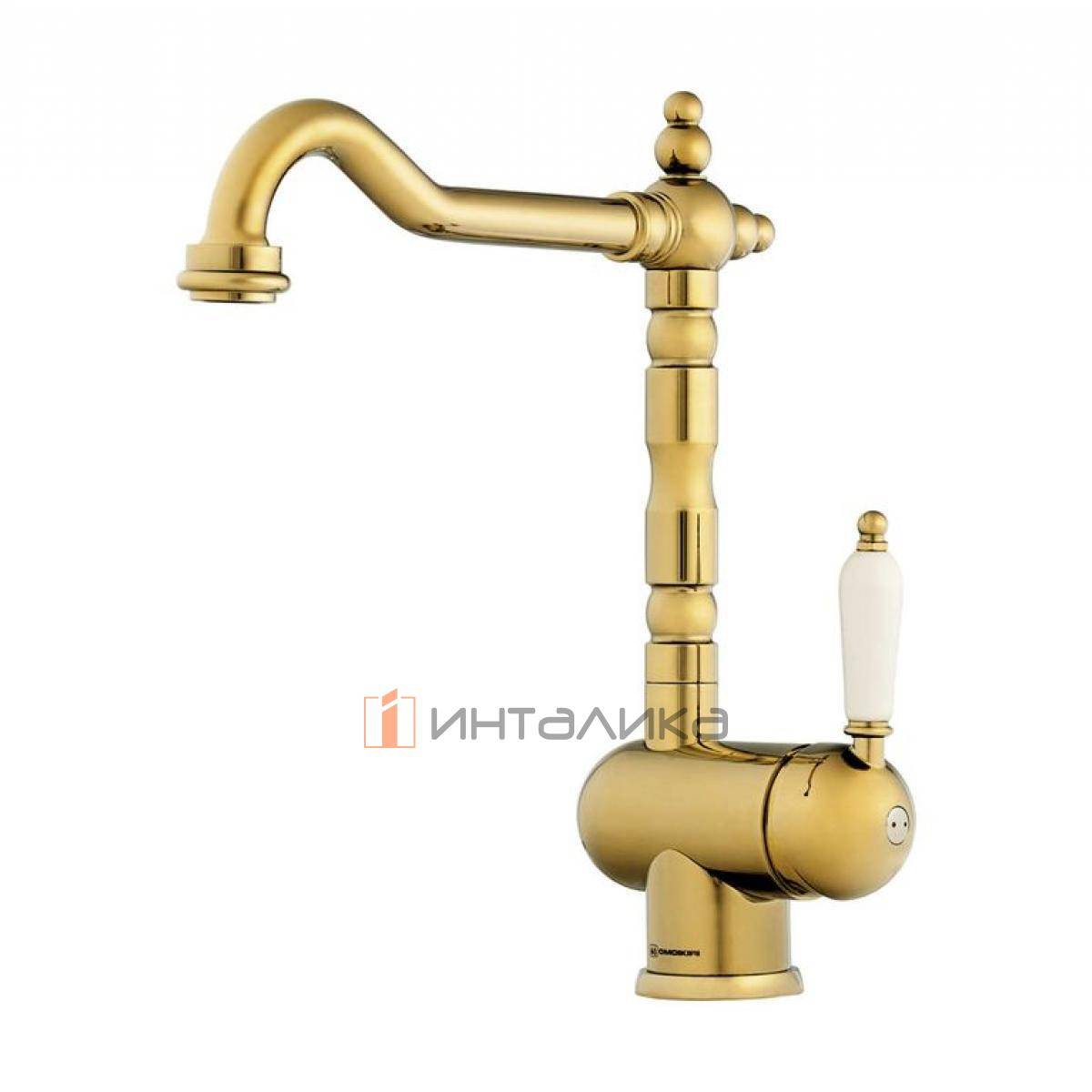 Смеситель Omoikiri KYOTO однорычажный, золото