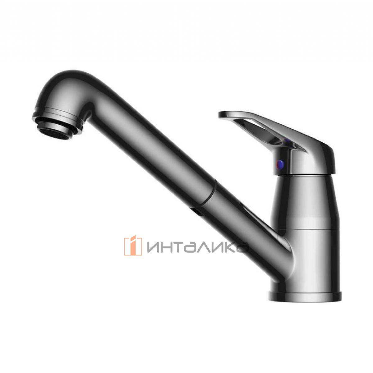 Смеситель Omoikiri TATEYAMA-S однорычажный, с выдвижным шлангом, хром