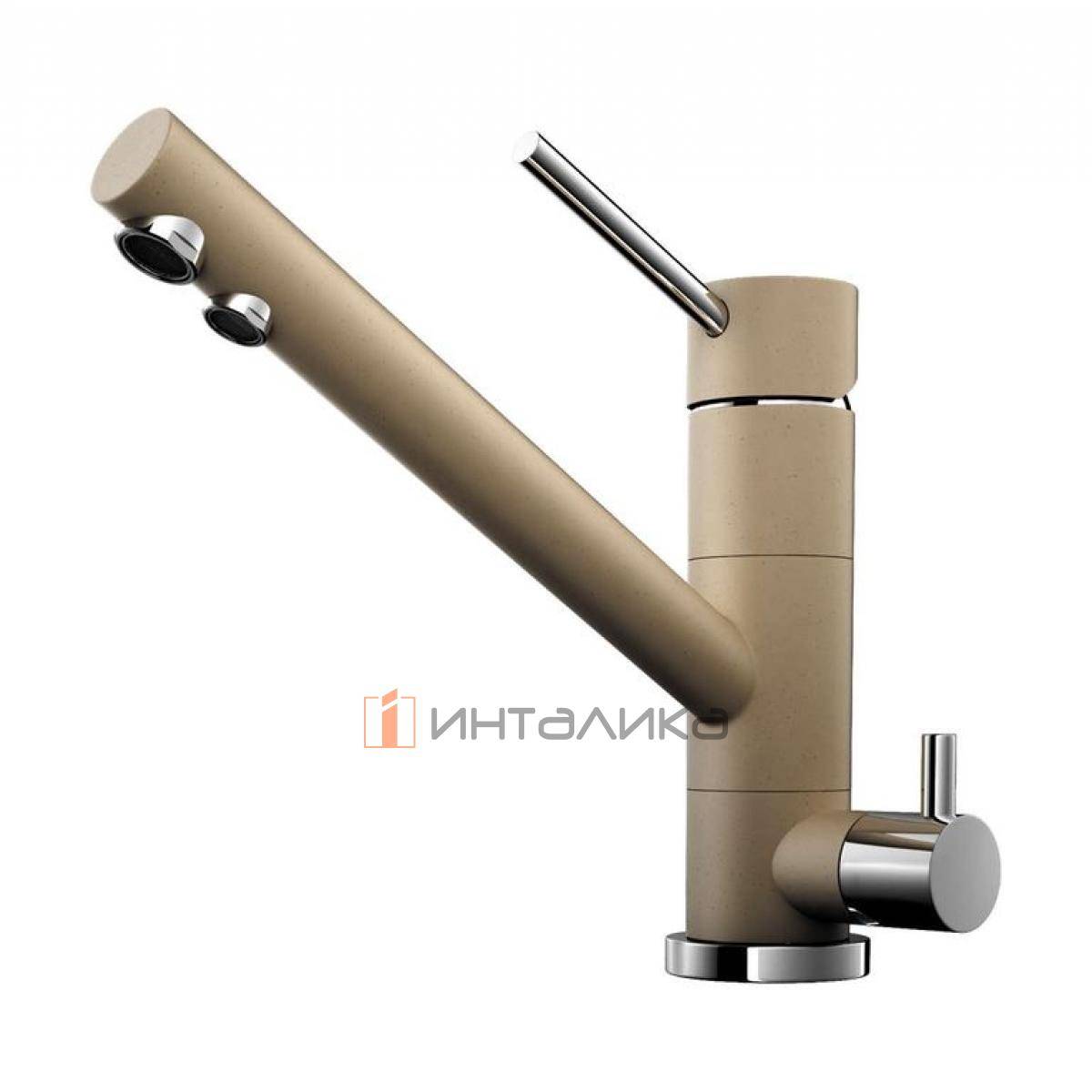 Смеситель Omoikiri TONAMI однорычажный, с выводом для питьевой воды, шампань