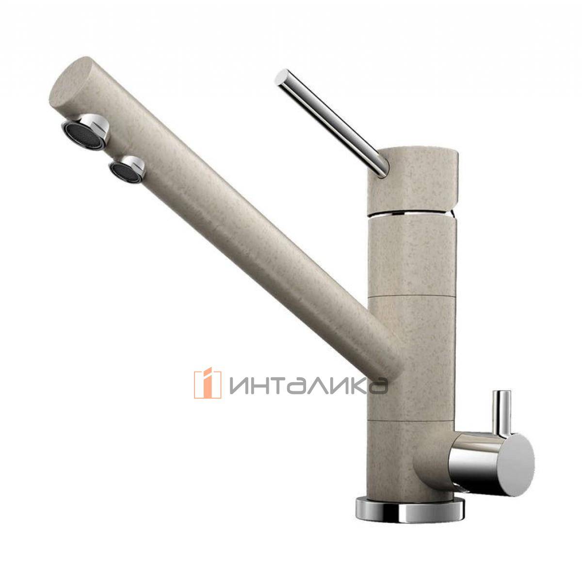 Смеситель Omoikiri TONAMI однорычажный, с выводом для питьевой воды, бежевый