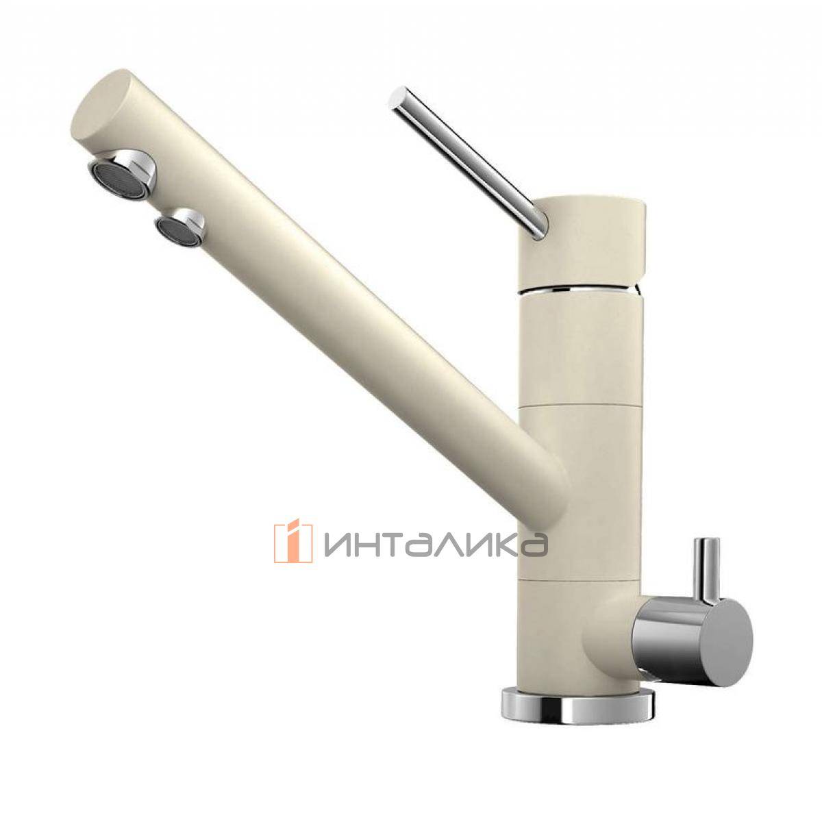 Смеситель Omoikiri TONAMI однорычажный, с выводом для питьевой воды, ваниль