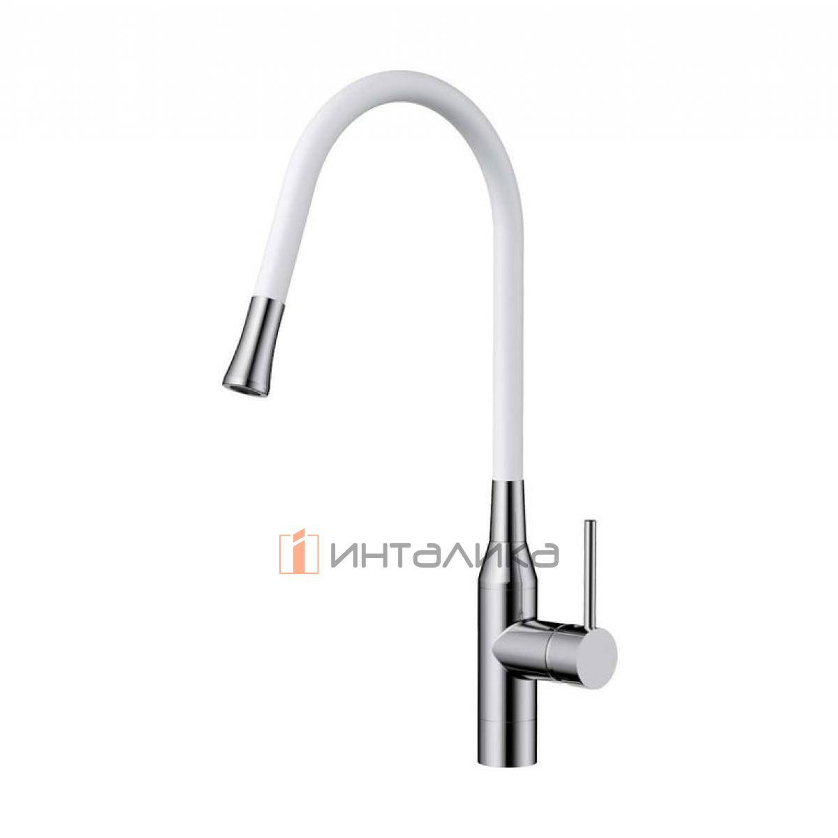 Смеситель Omoikiri YATOMI однорычажный, с гибким шлангом, белый