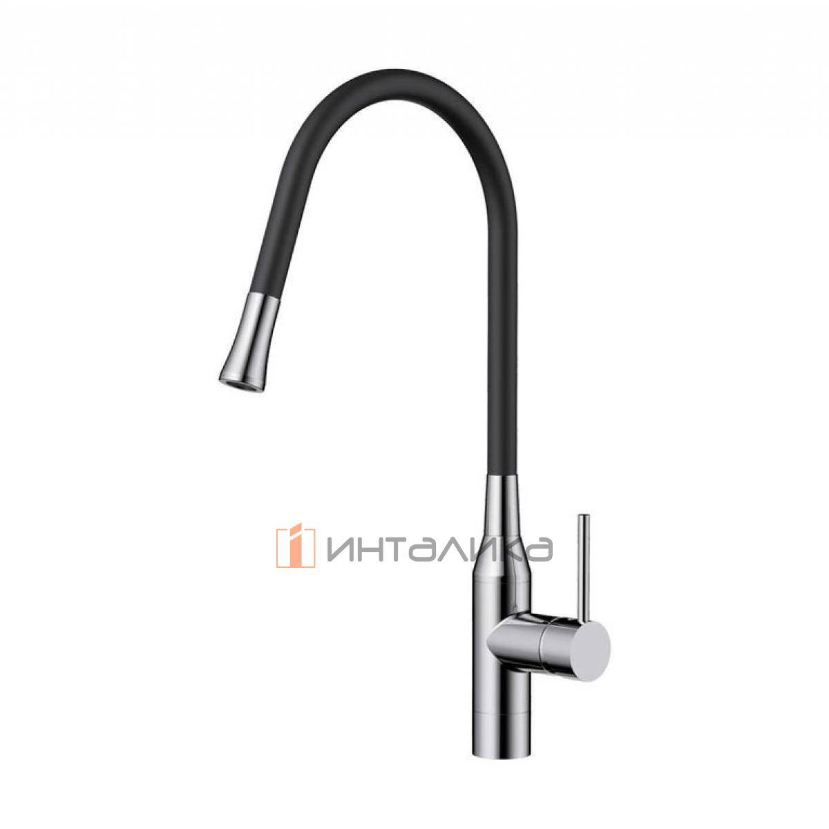 Смеситель Omoikiri YATOMI однорычажный, с гибким шлангом, черный