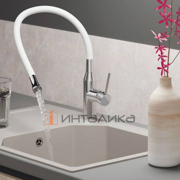 Смеситель Omoikiri YATOMI однорычажный, с гибким шлангом, leningrad grey