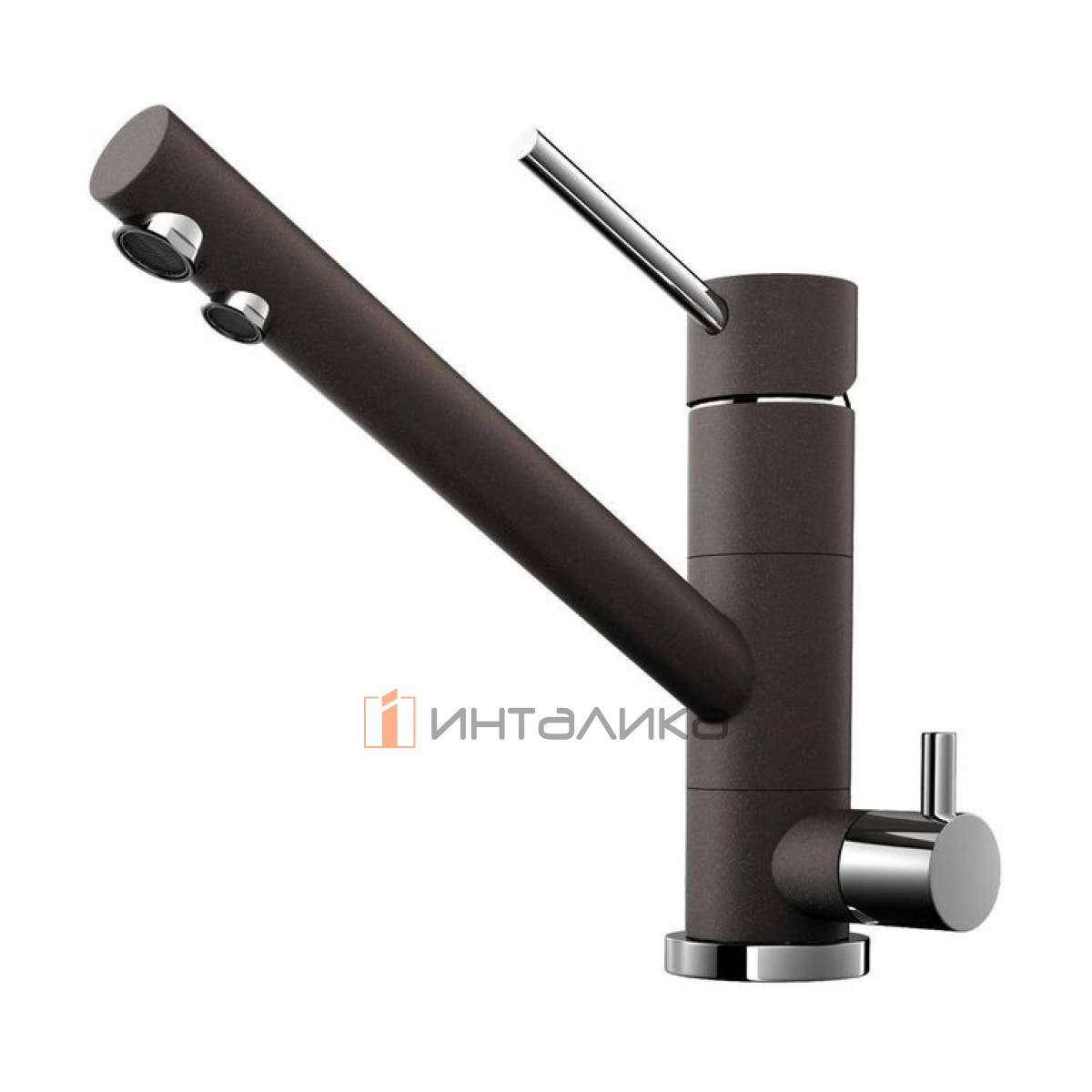 Смеситель Omoikiri TONAMI однорычажный, с выводом для питьевой воды, темный шоколад
