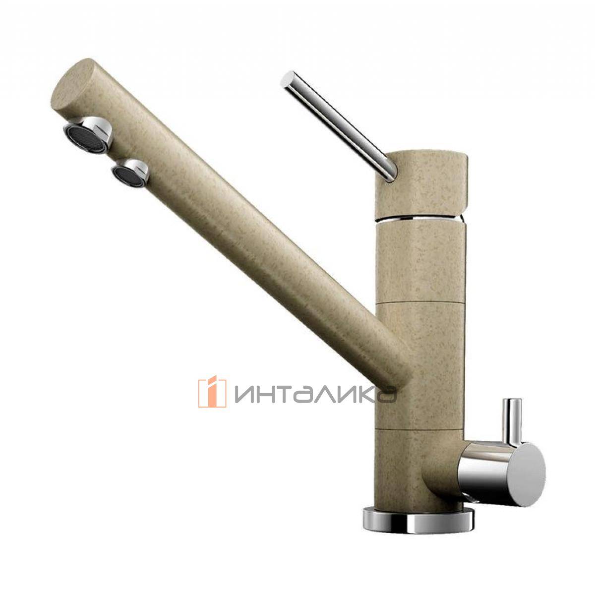 Смеситель Omoikiri TONAMI однорычажный, с выводом для питьевой воды, карамель