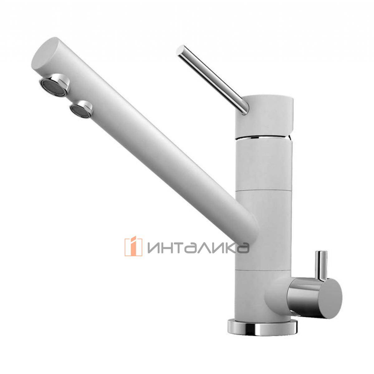 Смеситель Omoikiri TONAMI однорычажный, с выводом для питьевой воды, белый