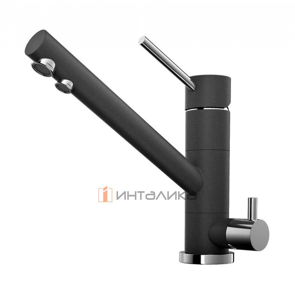 Смеситель Omoikiri TONAMI однорычажный, с выводом для питьевой воды, черный