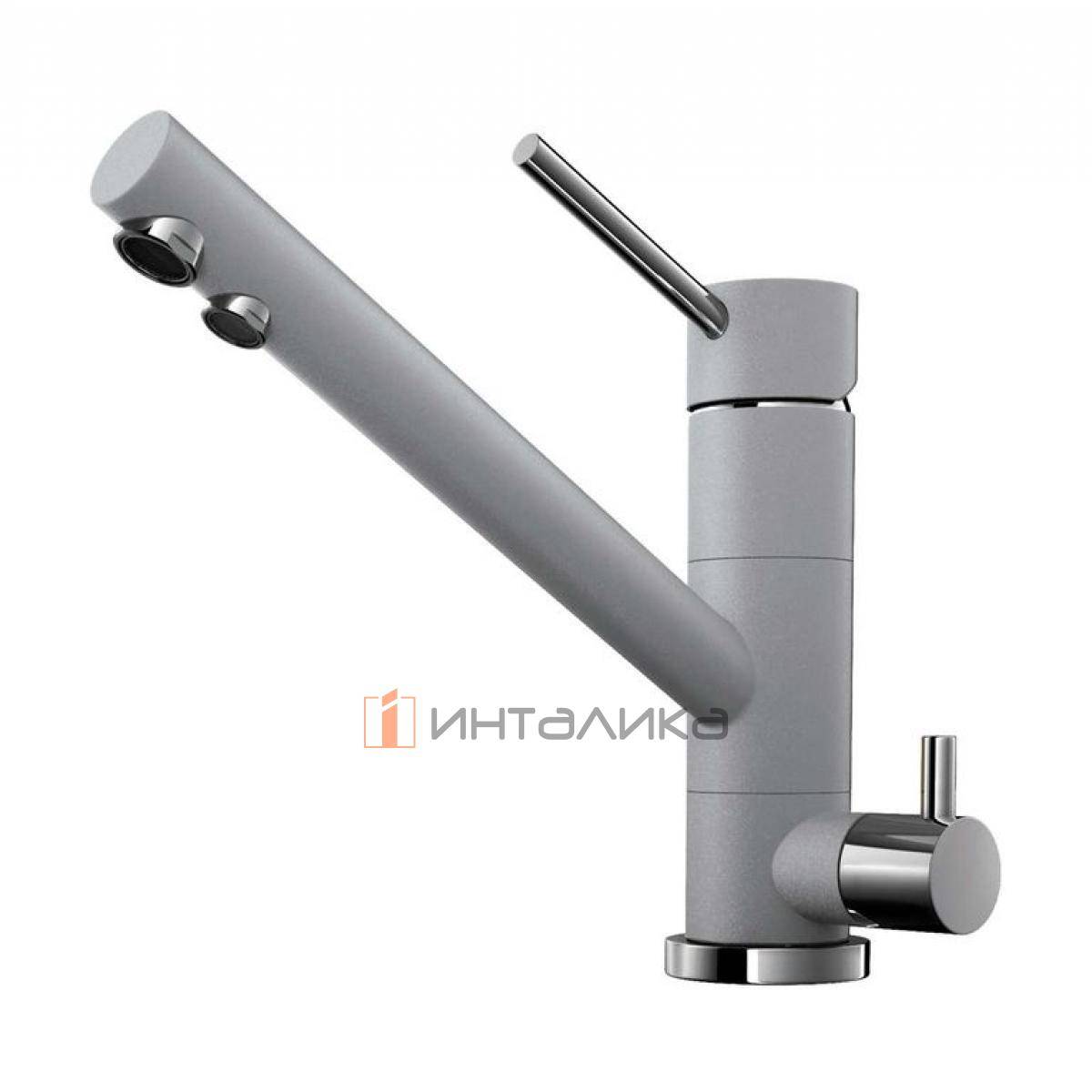 Смеситель Omoikiri TONAMI однорычажный, с выводом для питьевой воды, leningrad grey