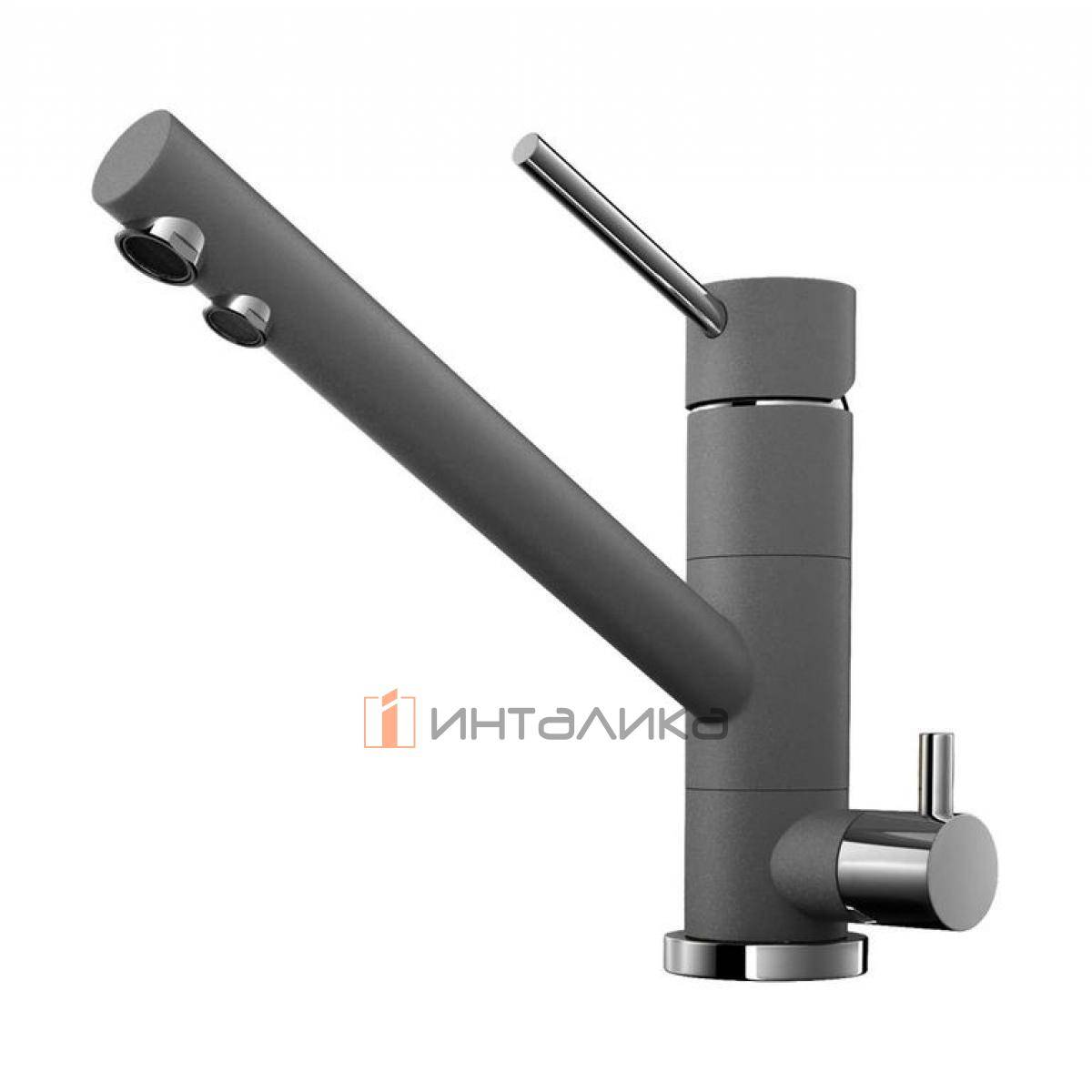 Смеситель Omoikiri TONAMI однорычажный, с выводом для питьевой воды, платина