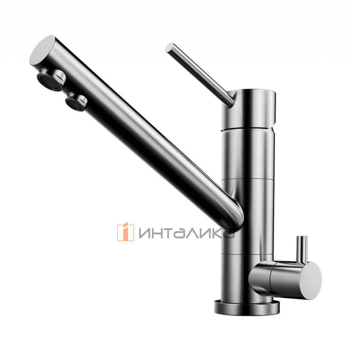 Смеситель Omoikiri TONAMI однорычажный, с выводом для питьевой воды, нержавеющая сталь