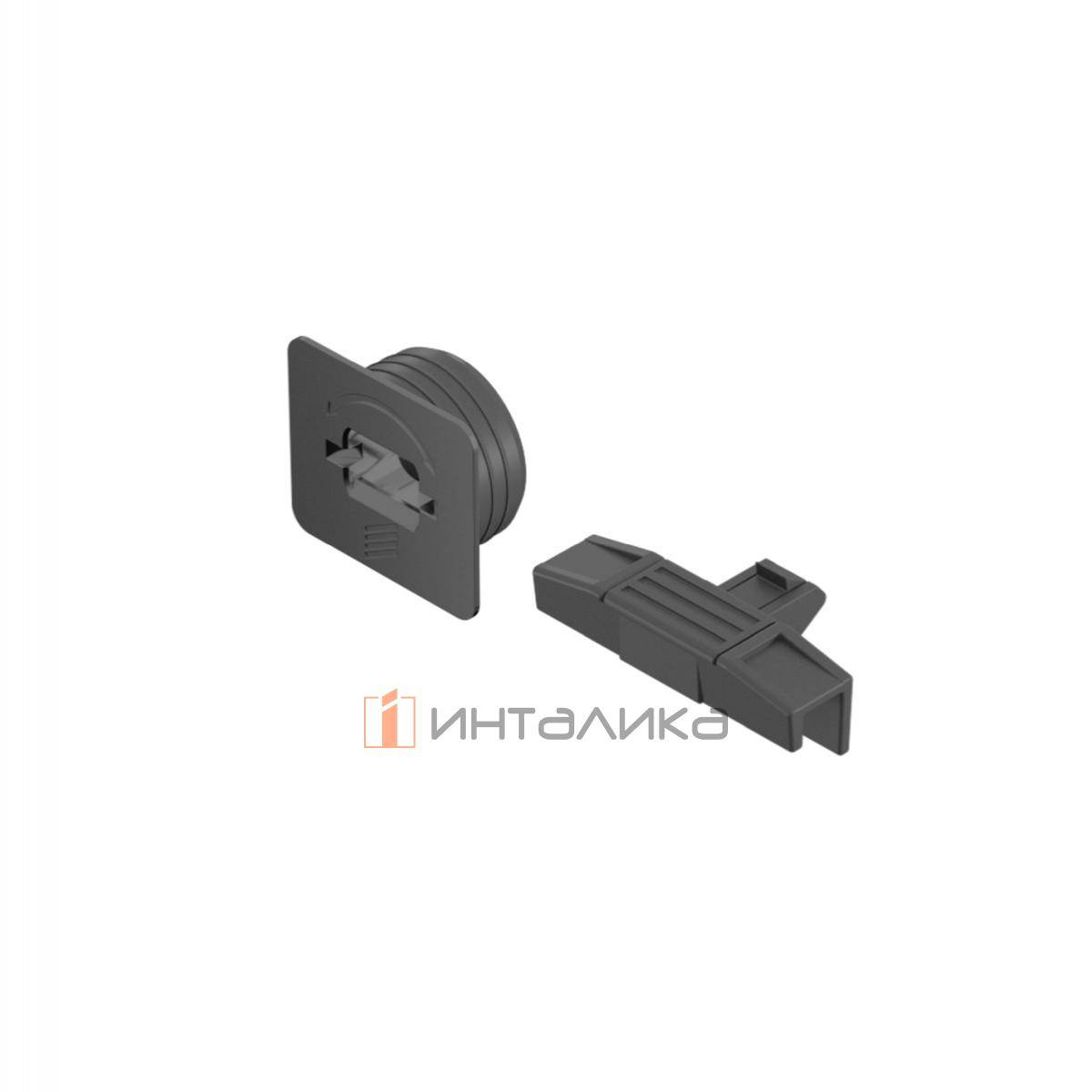 Фиксатор передней панели внутреннего ящика HETTICH АванТех Ю / AvanTech You, H101, антрацит