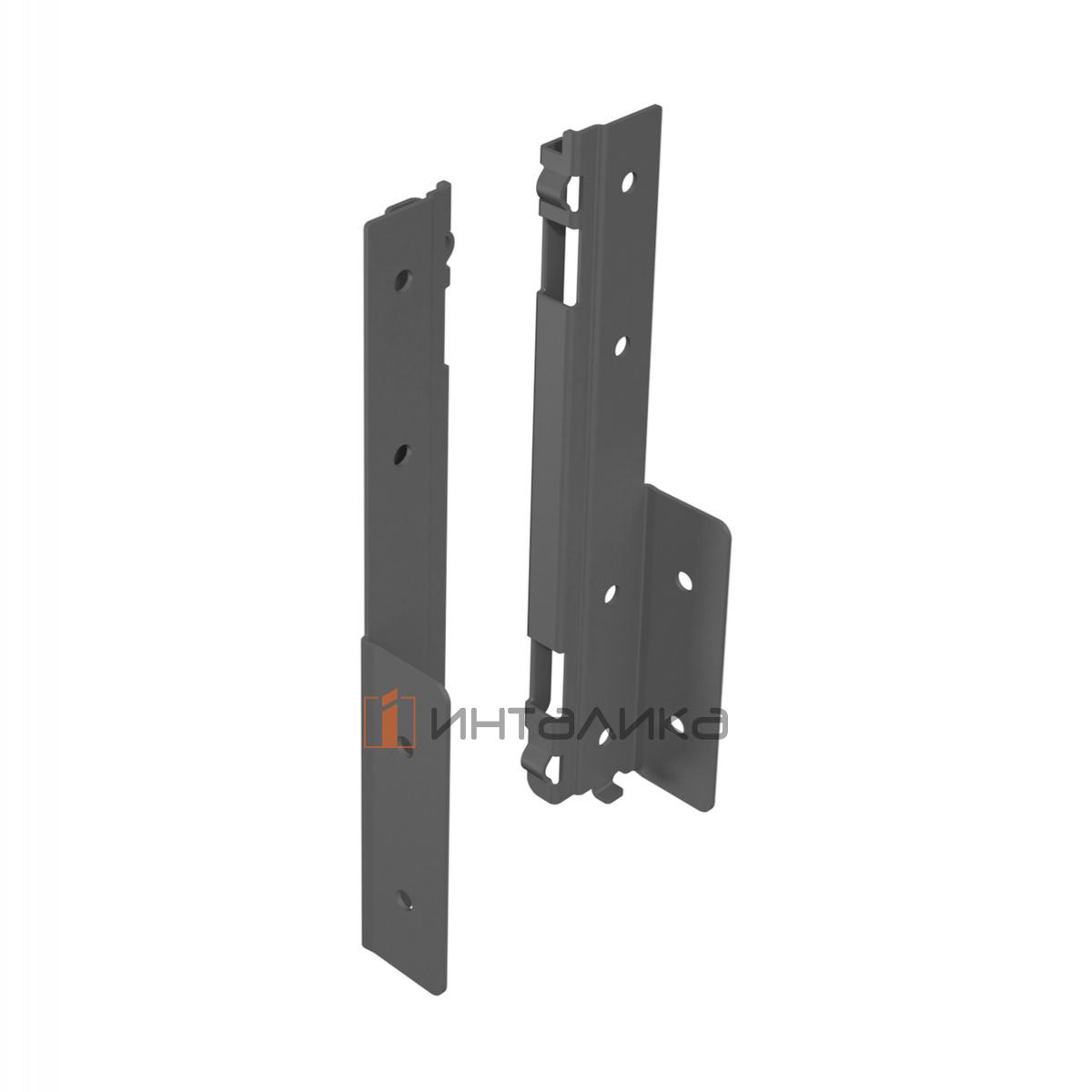Соединитель задней стенки HETTICH АванТех Ю / AvanTech You, H187 левый, антрацит