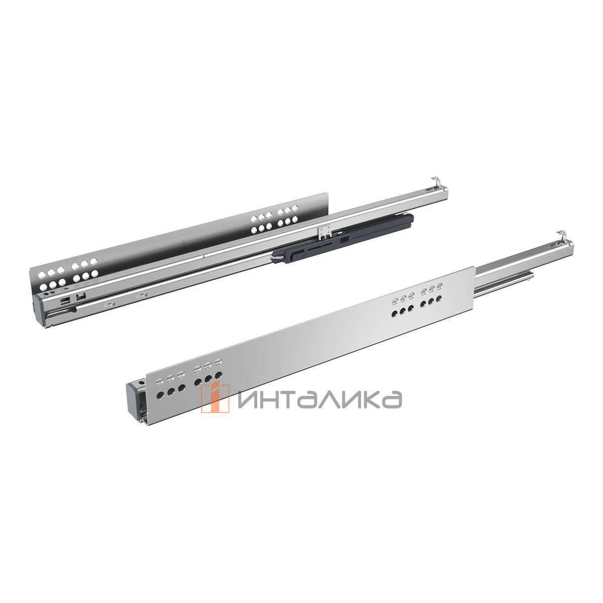 Комплект направляющих HETTICH ИнноТех Атира Квадро Открывание нажатием, бесшумное закрывание / Quadro V6 для Push to Open Silent для Innotech Atira, полное выдвижение, NL300, EB10.5, G30