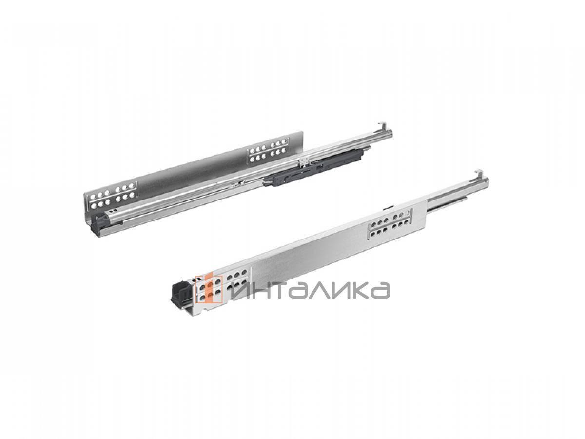 Комплект направляющих HETTICH Квадро V6 Ю / Quadro V6 YOU M для деревянных ящиков, полное выдвижение, открывание нажатием, ЕВ 21, NL270, G20