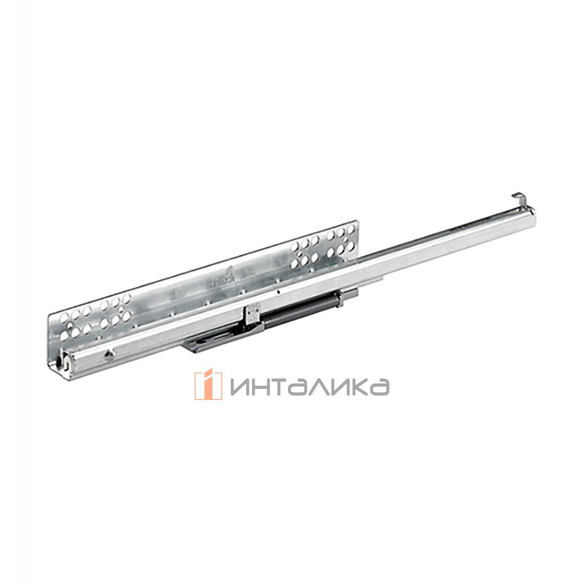 Направляющая HETTICH Квадро 25 / Quadro 25, частичное выдвижение, бесшумное открывание / Silent System, NL400, EB 20, G25, под замки, левая