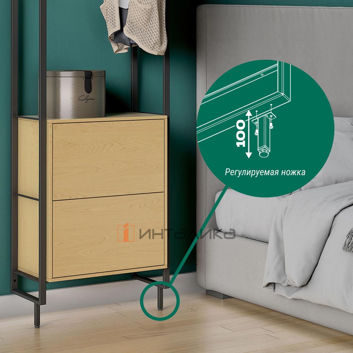 Ножка регулируемая КЕССЕБЁМЕР / KESSEBOHMER Юкей, 20х20х100, черный