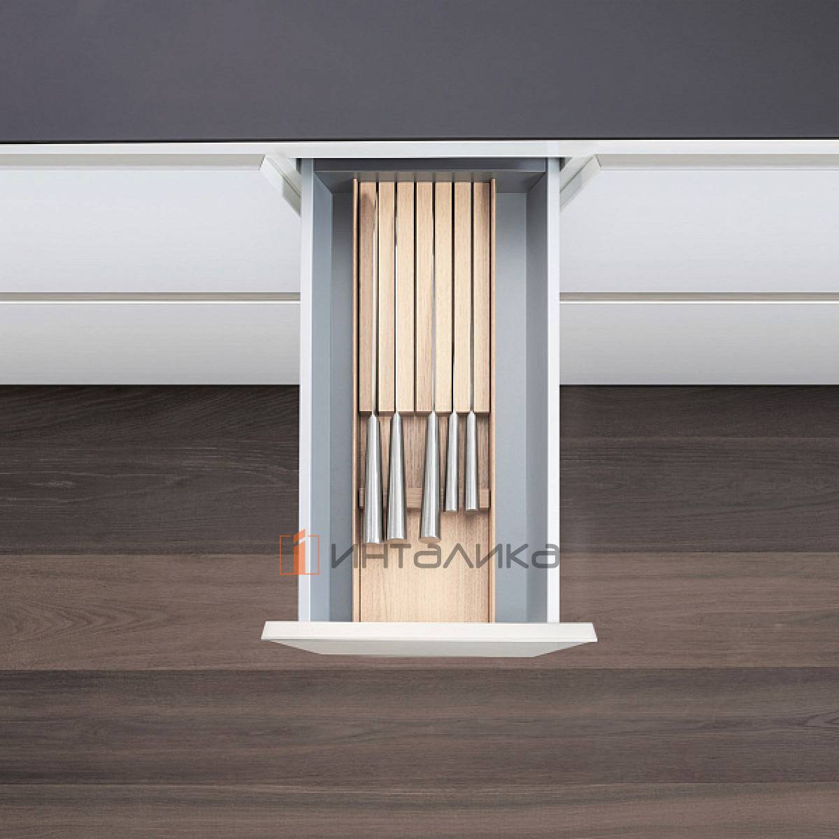 Лоток с держателем для ножей КЕССЕБЁМЕР / KESSEBOHMER ФайнЛайн Линик, 300, ясень светлый