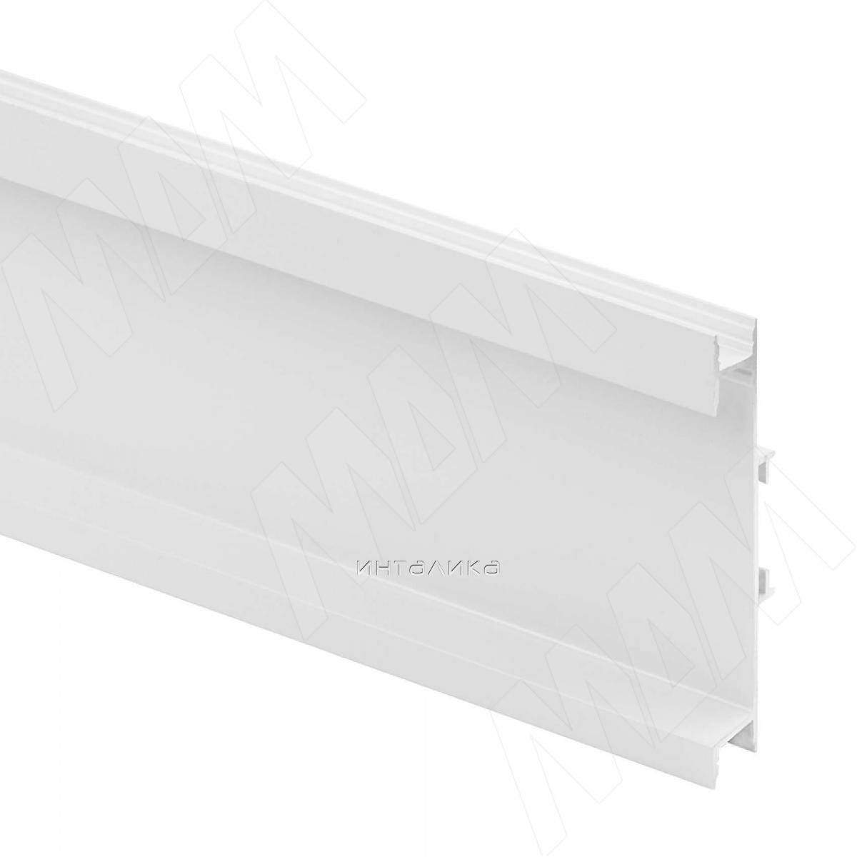 GOLIGHT Универсальная профиль-ручка для среднего ящика, под две светодиодные ленты, белый матовый (краска), L-4100мм (GL3.5475.4100.WHM PR)