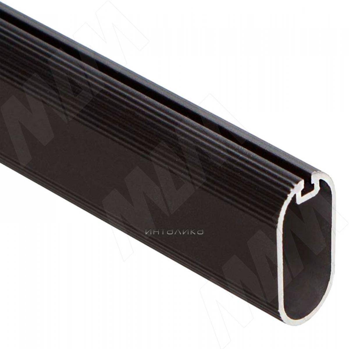 Штанга овальная 15х30, с пазом под демпфер, черная, L-3000 (TA02ALBL)