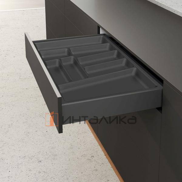 Организация HETTICH ОргаТрей /OrgaTray 740 для ящиков АванТех Ю / AvanTech You, NL500, KB600, 473х526х45, антрацит