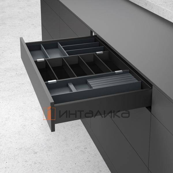 Организация HETTICH ОргаТрей /OrgaTray 630 для ящиков АванТех Ю / AvanTech You, NL550, 271х523х43, антрацит