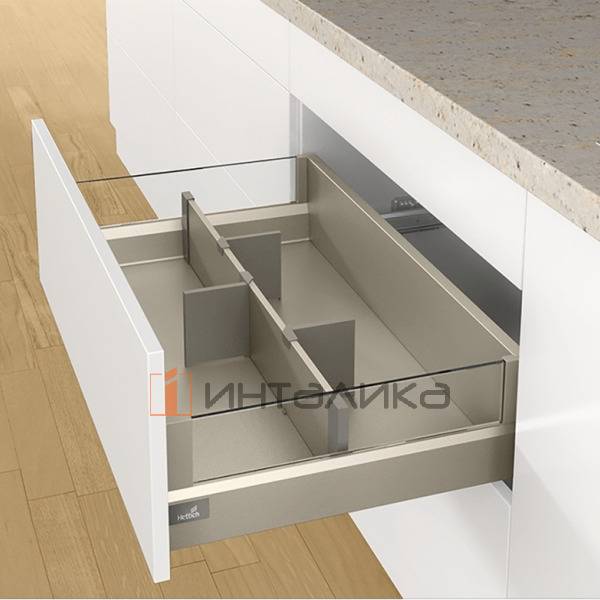 Разделитель HETTICH для ОргаСтор / OrgaStore 830, для ящиков АванТех Ю / AvanTech You и АркиТех / ArciTech, серебристый