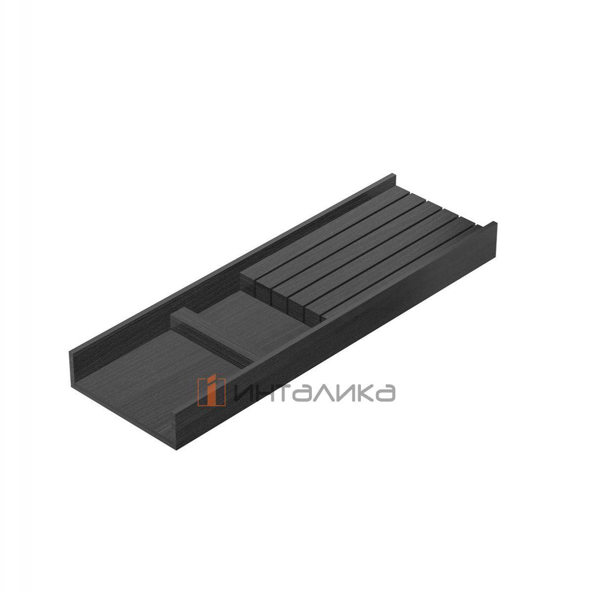 Держатель ножей HETTICH ОргаТрей /OrgaTray 270, с многофункциональным лотком, для АванТех Ю / AvanTech You, NL500, 150х43х473, антрацит, лакированный бук