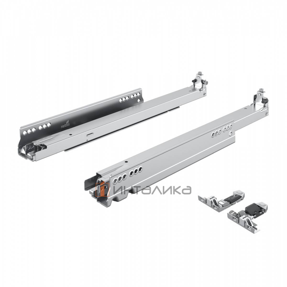 Комплект направляющих HETTICH Actro 5D L, NL 250 мм полного выдвижения Silent System, G40 кг, ЕВ 21, с замками