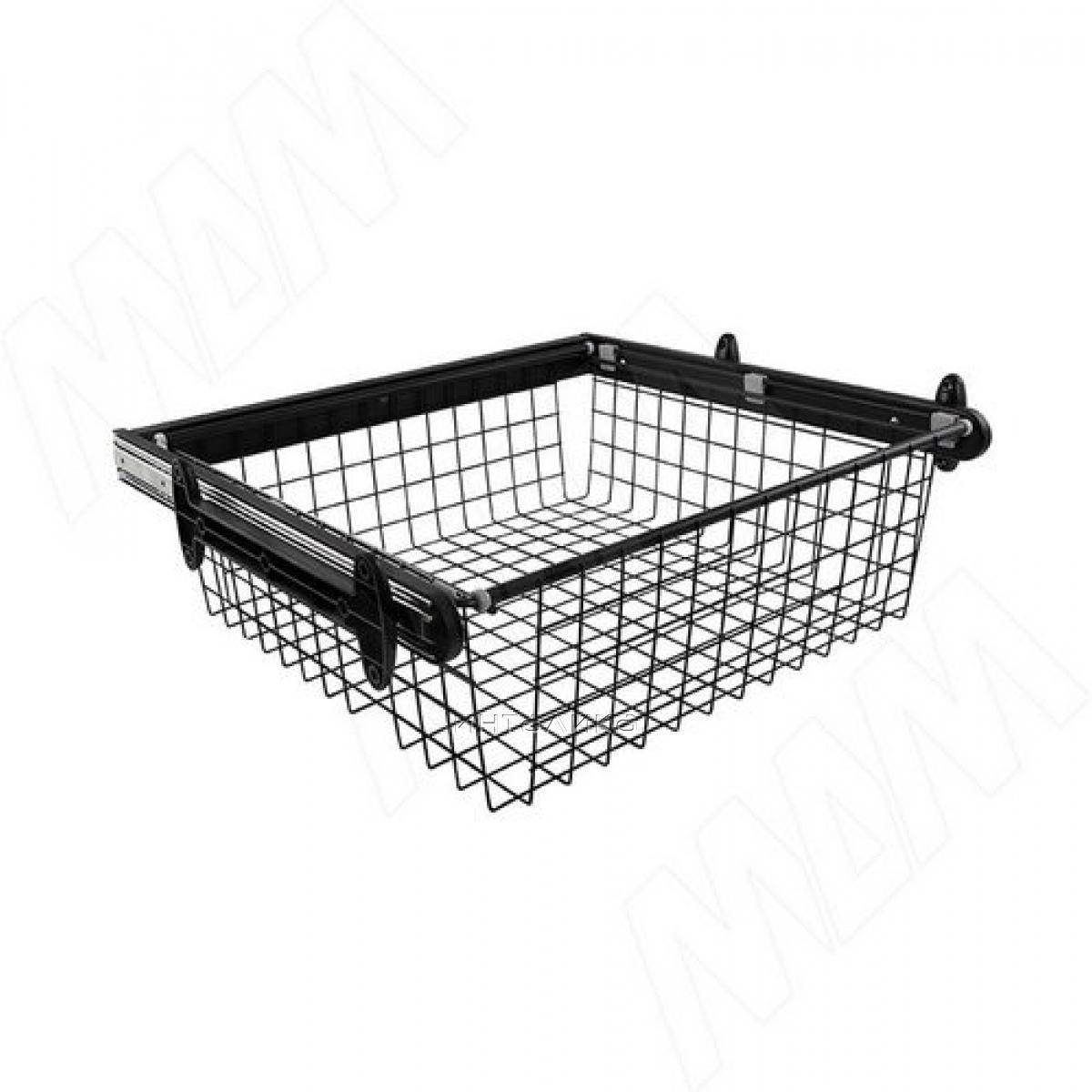 BELLE Корзина для белья, 800 мм, черный, полн. выдв. (BE80BABL)