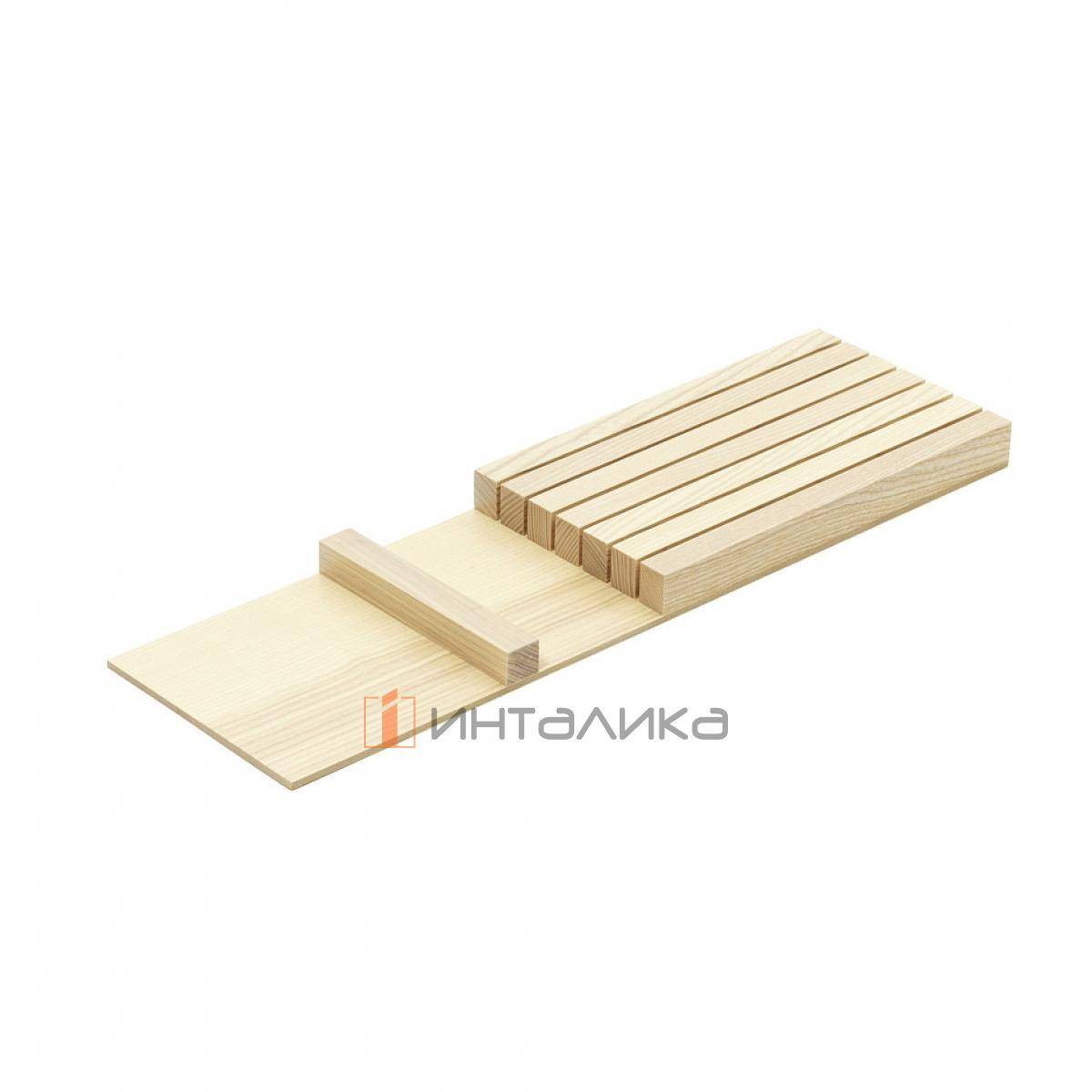 Держатель для ножей КЕССЕБЁМЕР / KESSEBOHMER ФайнЛайн Линик, 137x472x26, ясень светлый