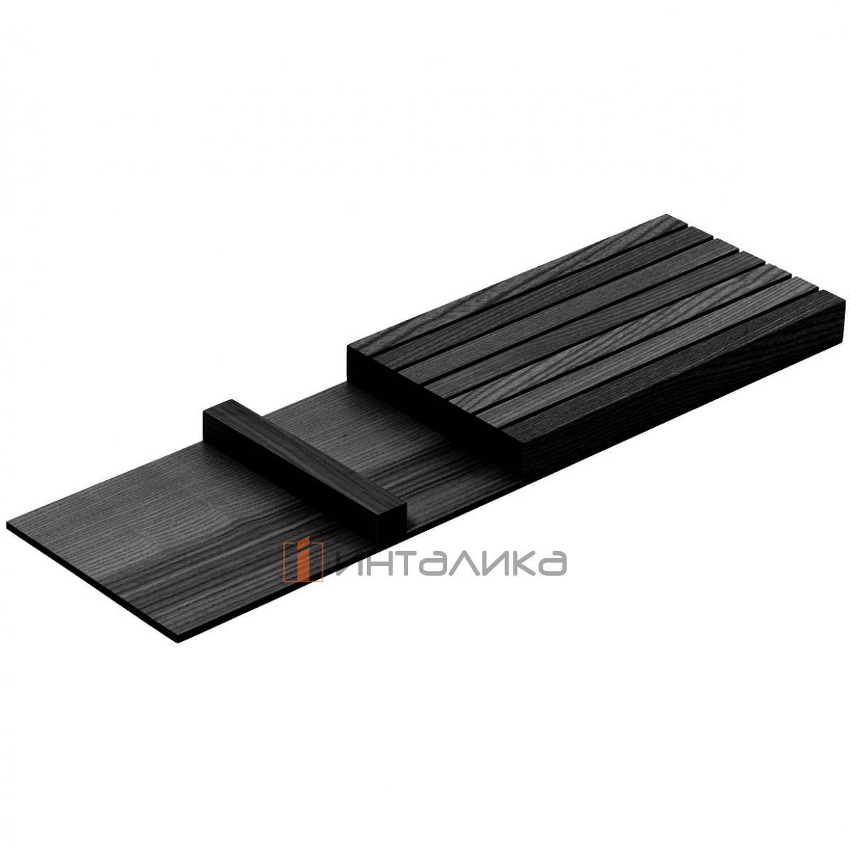 Держатель для ножей КЕССЕБЁМЕР / KESSEBOHMER ФайнЛайн Линик, 137x472x26, ясень черный